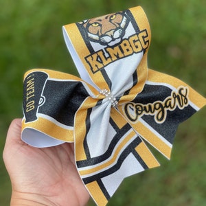 Competition Cheer Bow - Squad Cheer Bows - Team Cheer Bows - Sparkle Bling Cheer Bows - Varsity Cheer Squad Bows - Custom Designed Cheer Bow