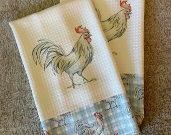 Rooster Kitchen Towels Country Farm 5 Pc Decoration Towel Hot Pads Oven Mit 