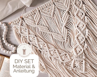 DIY Kit Makramee Wandbehang "Tatiana" inkl. Video Anleitung | Geschenk, Wanddekoration, Makramee selber machen, Makramee DIY Set Anfänger