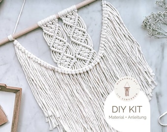 DIY Kit Makramee Wandbehang "Inga", Makramee DIY Kit inkl. Video Anleitung | Bastelset | Tutorial | Geschenk, Wanddekoration, Boho