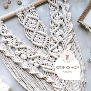 ONLINE macrame wall hanging workshop including material wall image 1