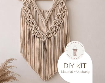 DIY Kit Makramee Wandbehang "Meghan" inkl. Video Anleitung | Geschenk, Wanddekoration, Makramee selber machen, Makramee DIY Set Anfänger