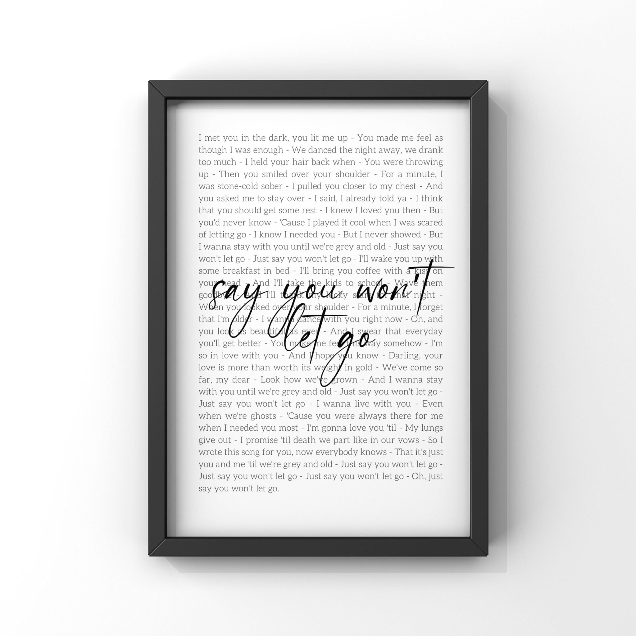 Our Song Personalised Wedding Song Wall Decor A4 Print Etsy
