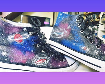 Galaxy Hand painted hi-tops