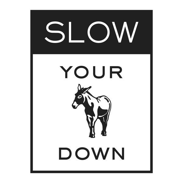 Slow Your Ass Down 18"x24" aluminum caution street road sign