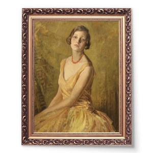 Ringelblume vintage Öl Portrait Gemälde digitaler Kunstdruck