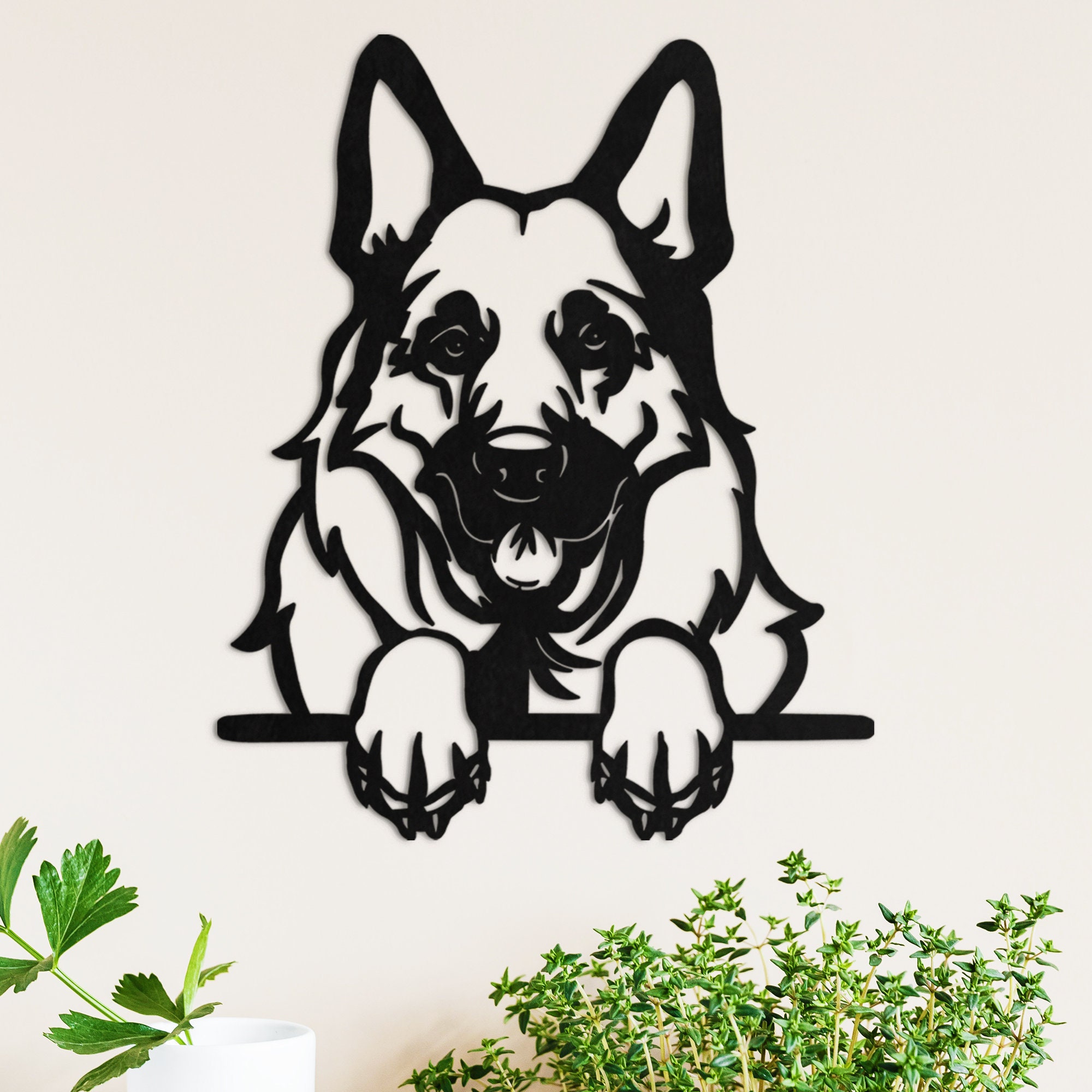 German Shepherd Dog Sign Metal Wall Art Metal Wall Decor Etsy