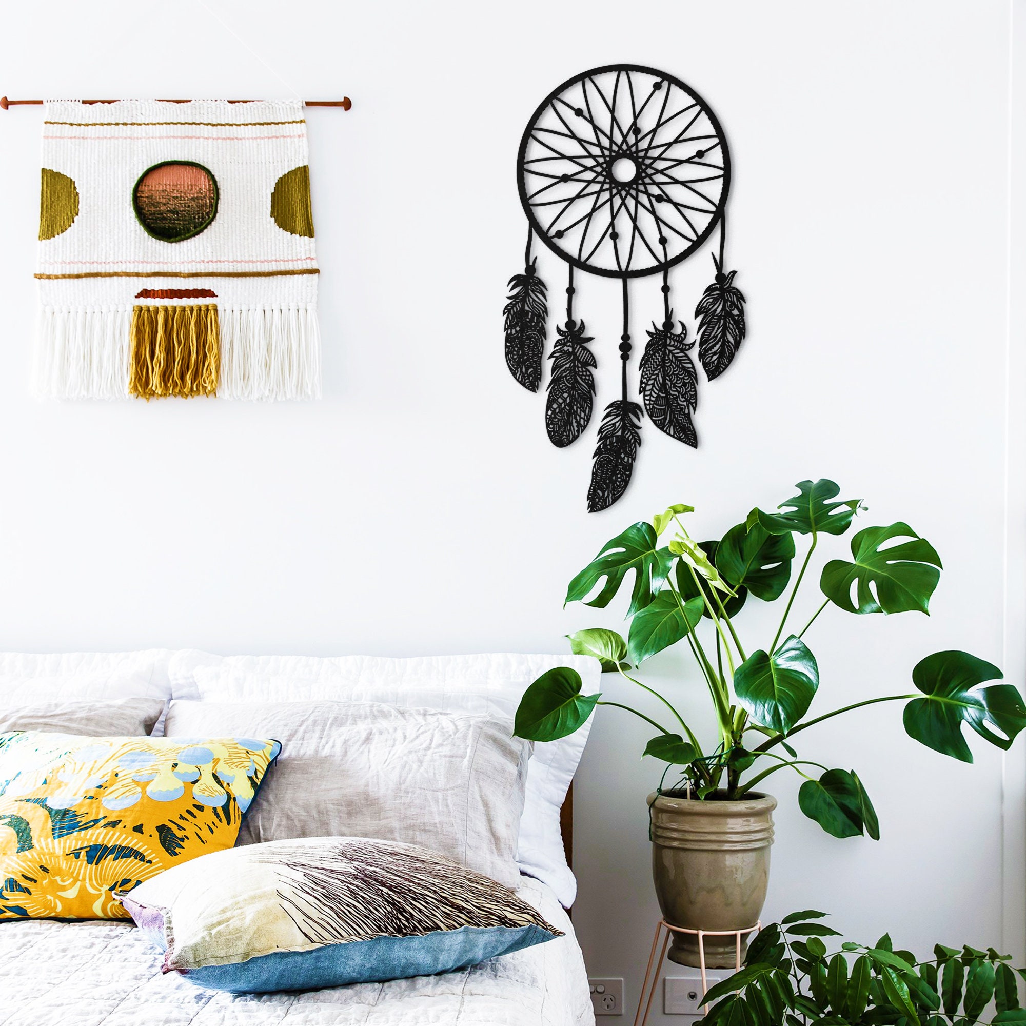 Dream Catcher Metal Wall Art Wall Decor Large Wall Art | Etsy