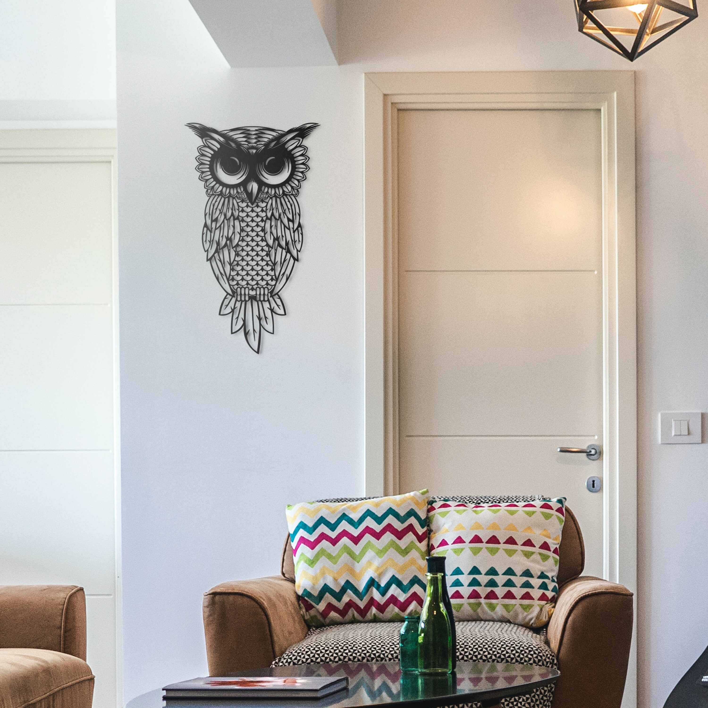 Owl Wall Decor Metal Wall Art Wall Decor Fathers Day Gift Etsy