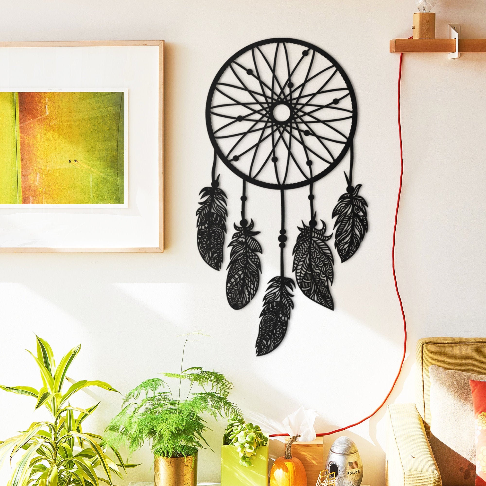 Dream Catcher Metal Wall Art Wall Decor Large Wall Art | Etsy