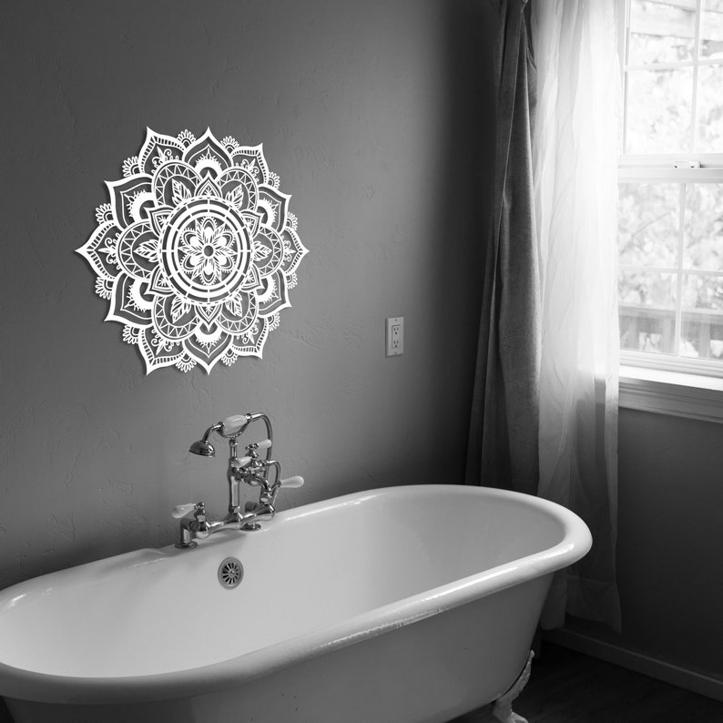 Metal White Mandala Wall Art Wall Decor Buddha Wall Art Zen Etsy