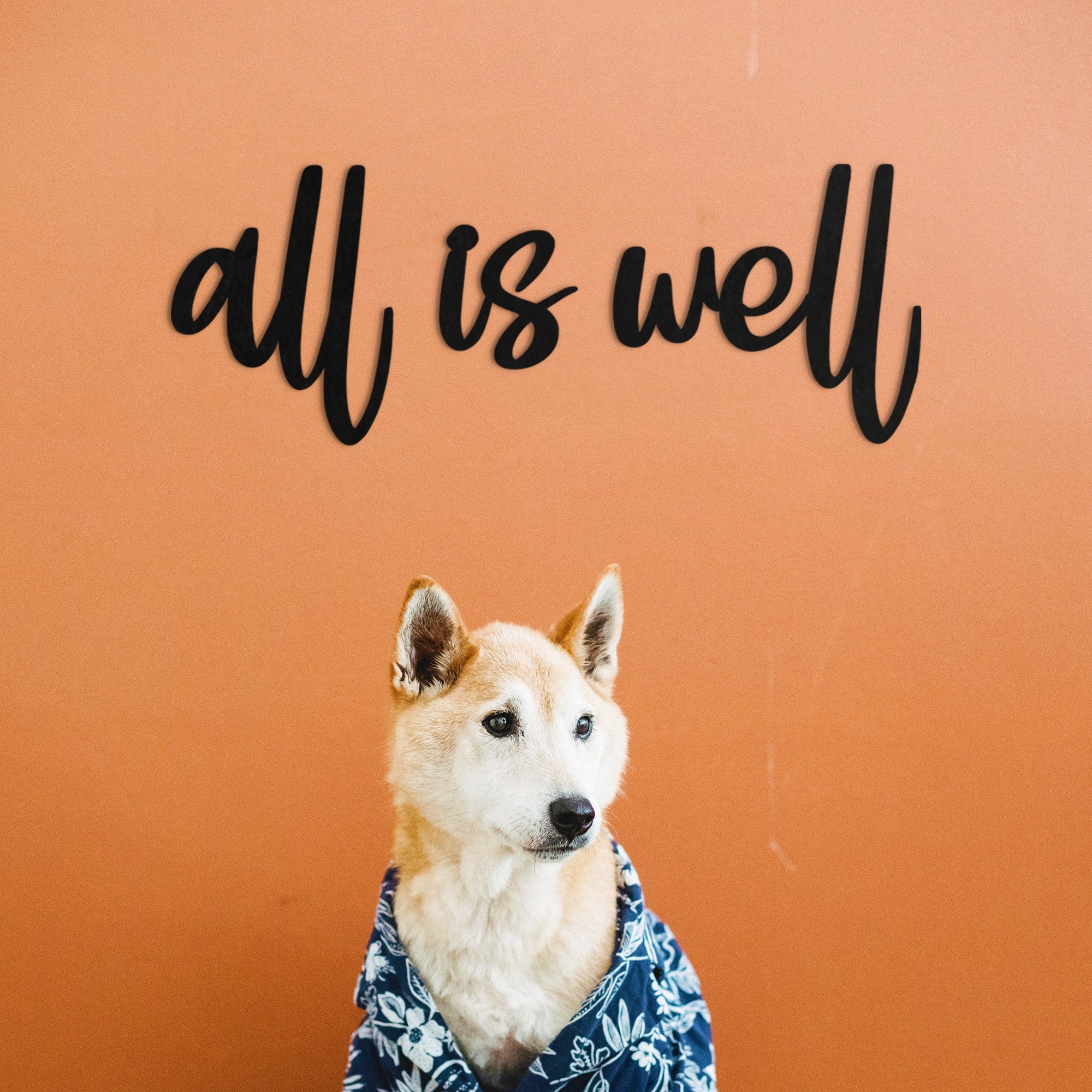 All Is Well Quote Wall Art Wall Decoration Wall Hanging Etsy