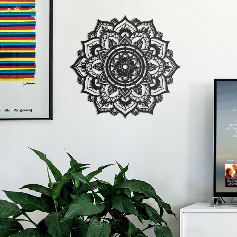 Mandala Wall Art Zen Wall Art Metal Wall Art Wall Decor Etsy
