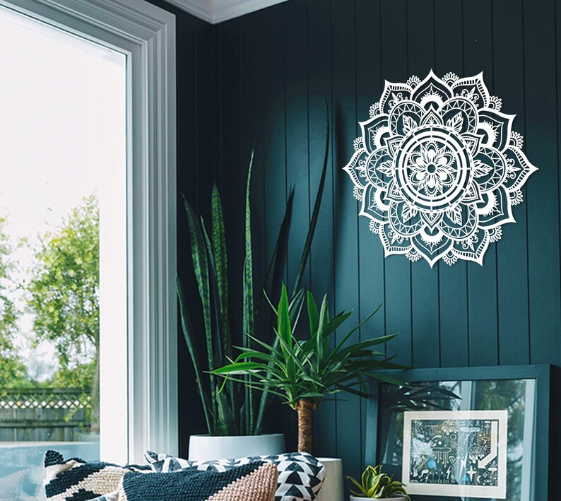 Metal White Mandala Wall Art Wall Decor Buddha Wall Art Zen Etsy