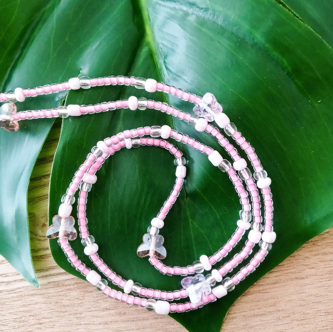 Beads Jewelry Waist Beads Breaking Meaning Wear Waist Pink Waist Beads  Meaning Lilac Dream Tie On