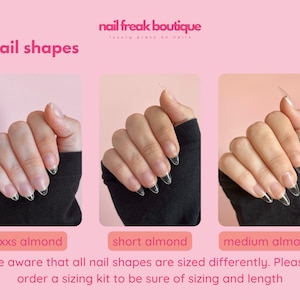 PHOEBE Press On Nails Tortie Skinny French set of 10 luxury made to order nails image 4