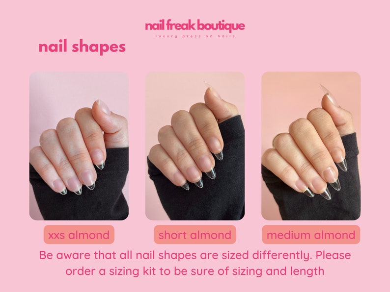 PHOEBE Press On Nails Tortie Skinny French set of 10 luxury made to order nails image 4