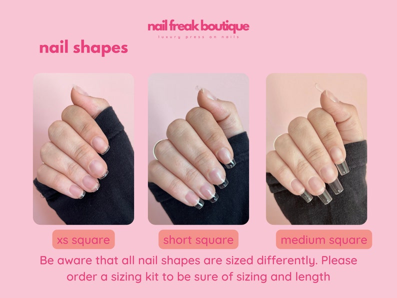 PHOEBE Press On Nails Tortie Skinny French set of 10 luxury made to order nails image 6