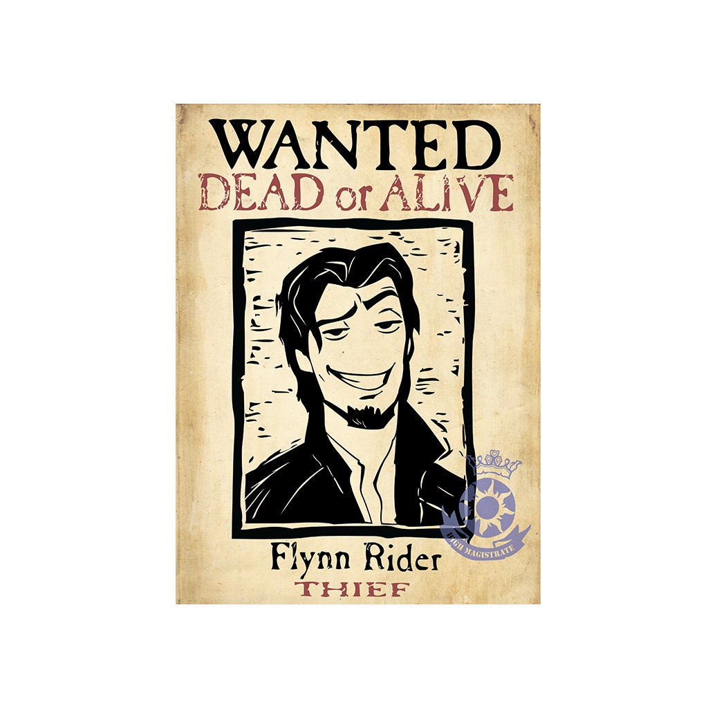 Flynn Rider Wanted Poster Printable