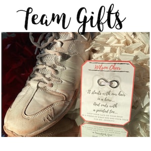 Infinity shoe charm with gift tag, Team Gift, Shoe Charm, Team Bonding