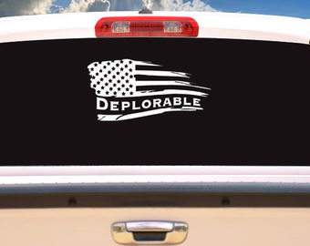 Donald Trump American Flag Truck Window Vinyl Sticker Decal - Etsy