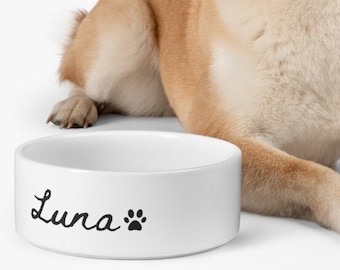 Personalized Custom Dog Bowl Cat Pet Bowl with Name Gift for Pet Food Bowl Water Bowl Small Cat Bowls Ceramic