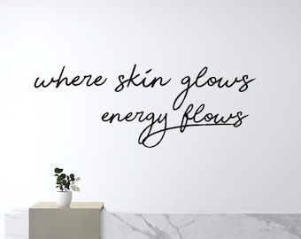 Spa Salon Wall Decal,Spa Center Wall Art,Spa Center Sticker,Spa Salon Quotes,Beauty Salon Decal,Women Face Decal, Spa Center Decor BE0233