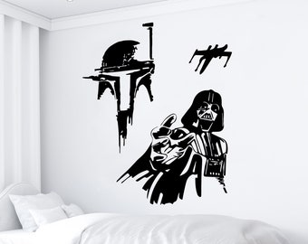STAR WARS AT AT PERSONALISED WALL STICKER children's bedroom decal art 3 sizes 