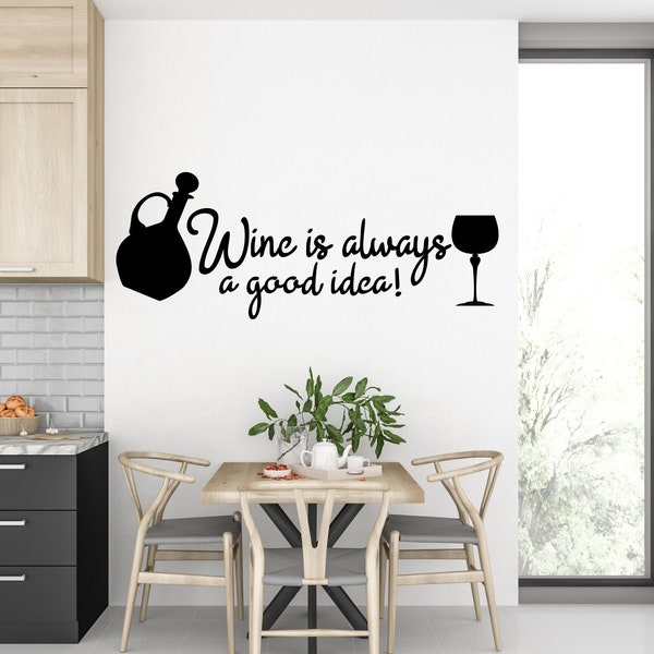 Wine Wall Decal Etsy