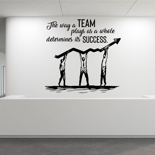 Team work Wall Decal,Office Wall Art,Team work Quote,Wall Sticker,Vinyl Letter,Office Decal,Motivation,Office Poster,Work Decor TEW0001