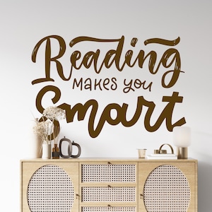 Lire livres Wall Decal- Livres Citations Art mural-Coin de lecture Citations Décoration murale-Citations Lecture Art mural-Salle de lecture- Décoration de crèche- BOK0029