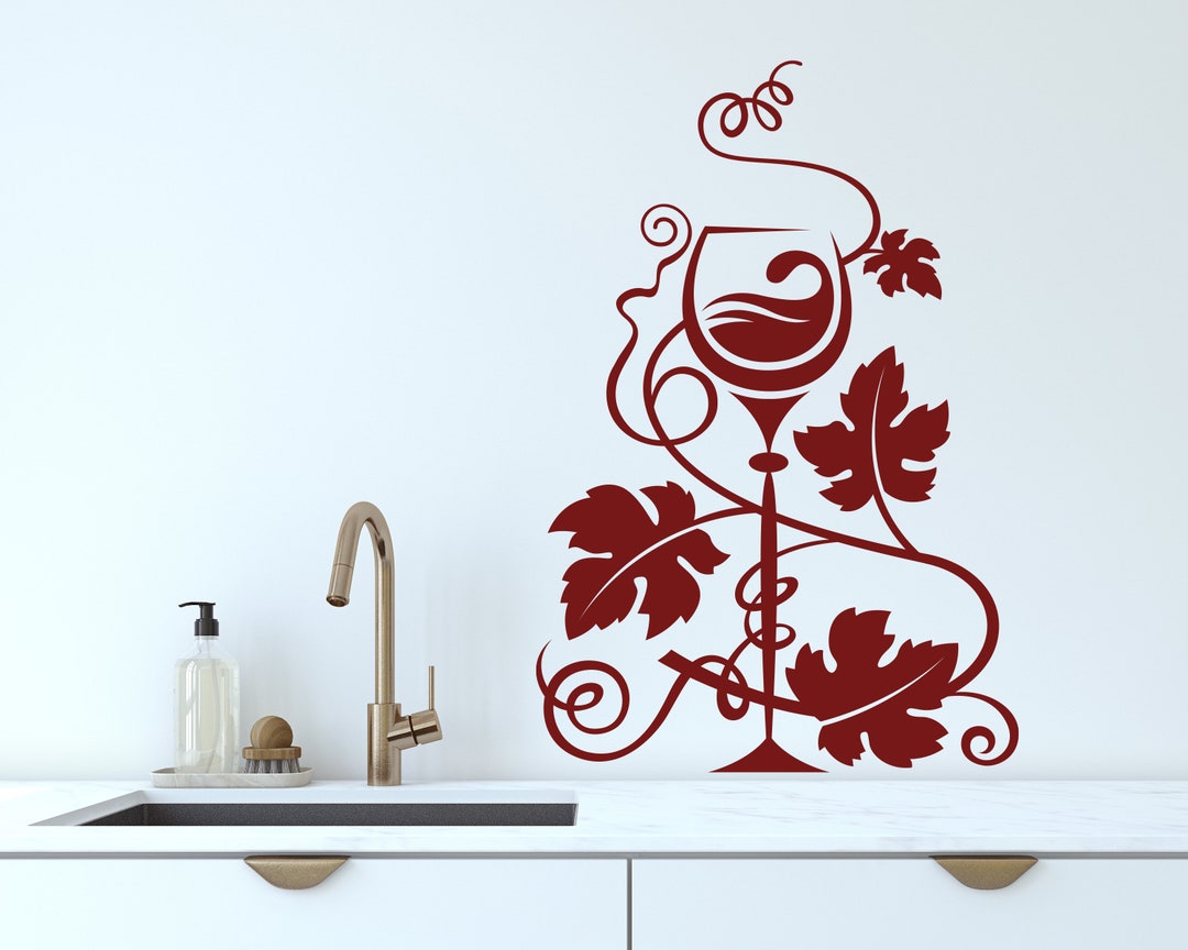 Wine Wall Decal, Drinks Lover Wall Sticker, Wine Quotes Wall Art,wine