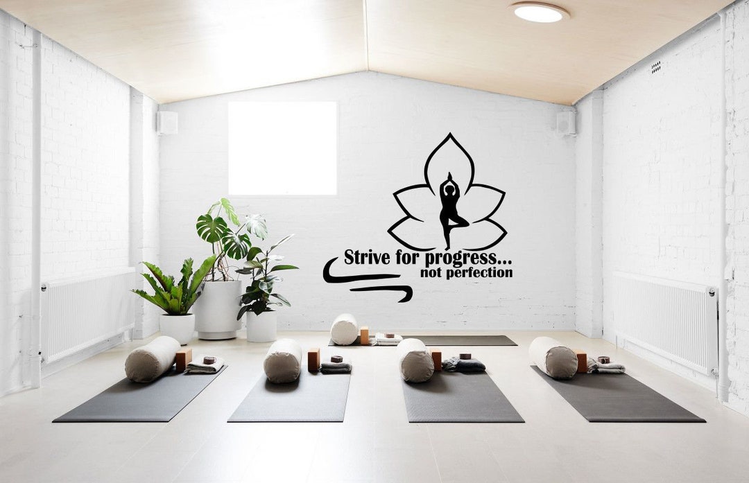 per pareti yoga, adesivo da parete citazioni yoga, arte