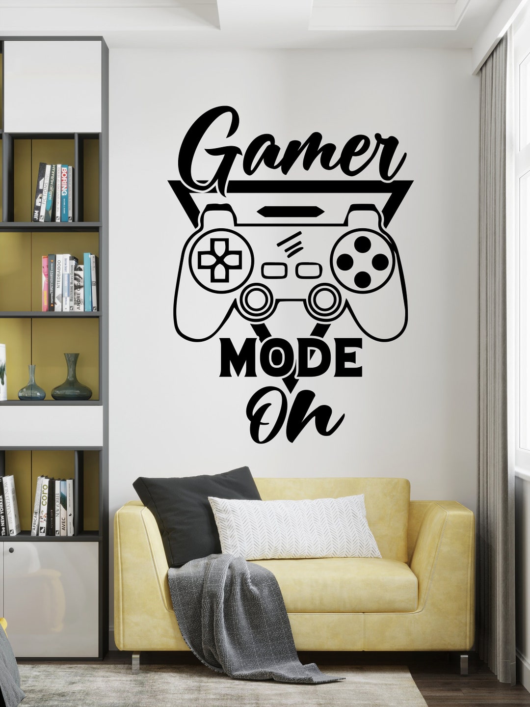Gaming Zone Wall Decal,gamer Wall Sticker,boys Room Decal,game