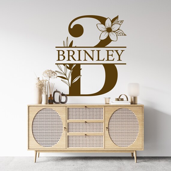 Personalized Name Wal Decal Letter Wall Decal Nursery Wall Etsy