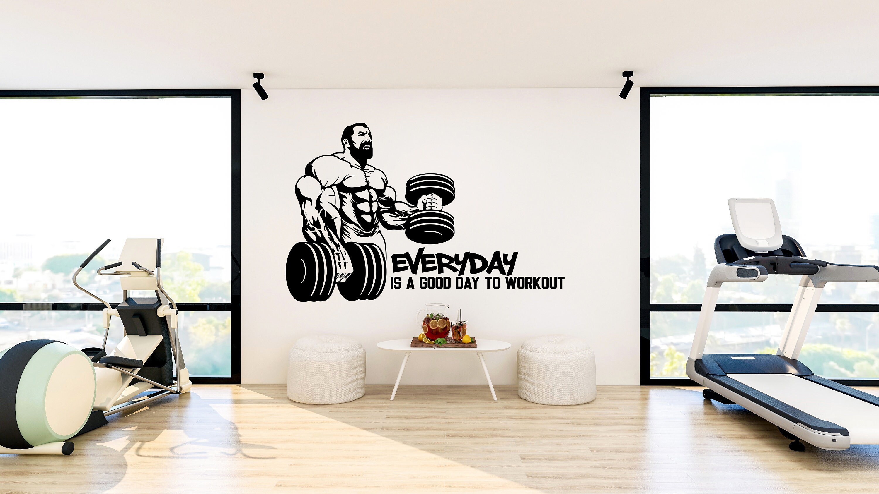 Wall decals gym deals