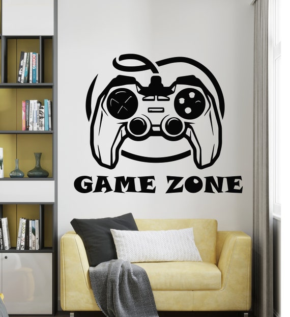 Vinyl Wall Decal Joystick Game Zone Art Decor Gaming Gamer Room