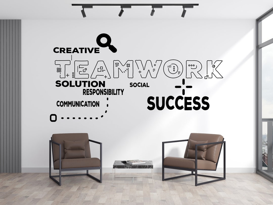 Teamwork Wall Decal,office Wall Art,teamwork Quote Wall Sticker,vinyl