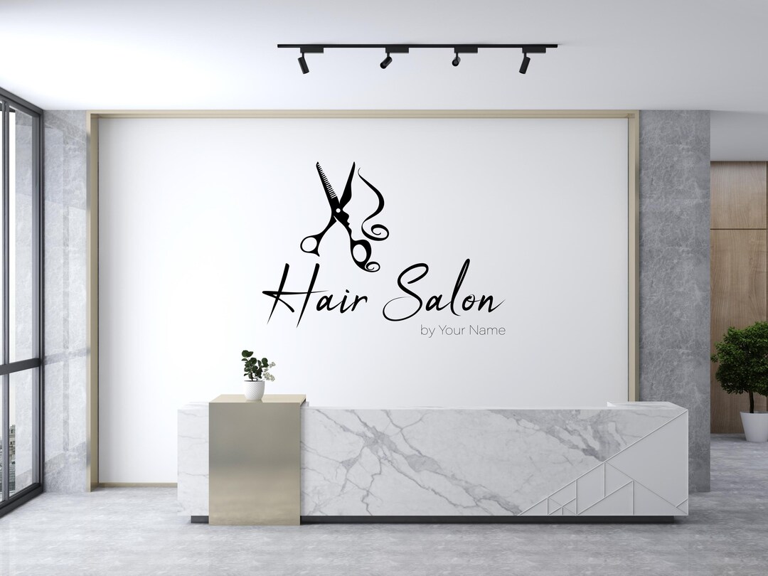 Hair Salon Wall Decal,costum Hair Studio Wall Decal,beauty Hair Studio ...