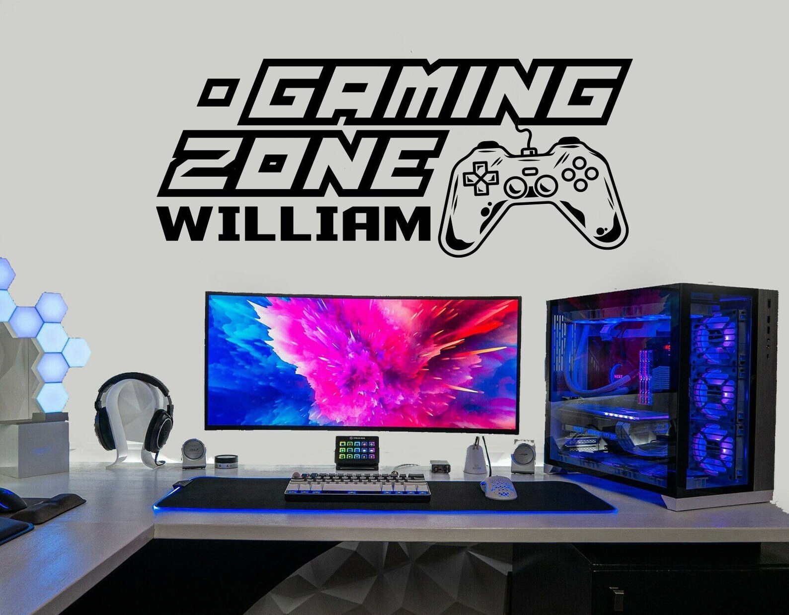 Gaming Zone Wall Decalgamer Wall Stickerboys Room Decalgame - Etsy