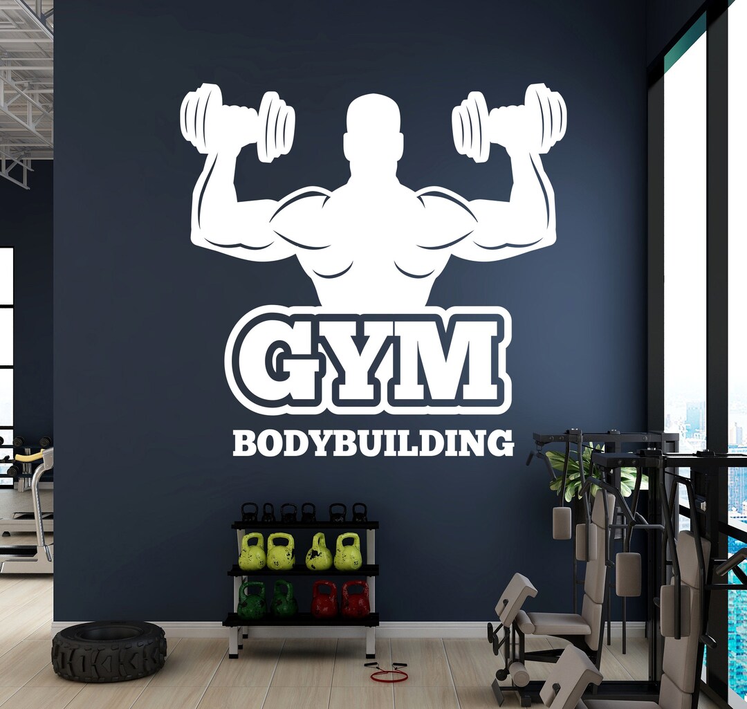 Gym Bodybuilding Decalgym Wall Decalgym Wall Art crossfit Etsy UK