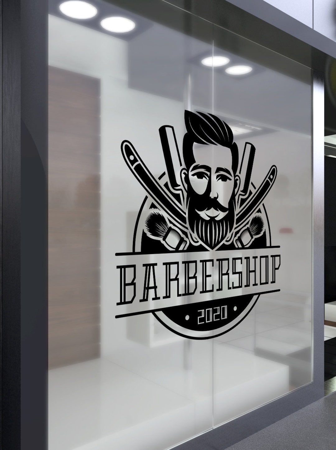 ARWY® Salon Wall Stickers Barbershop Wall Sticker Man Salon Vinyl Man ARWY® Salon Wall Stickers Barbershop Wall Sticker Man Salon Vinyl Man
