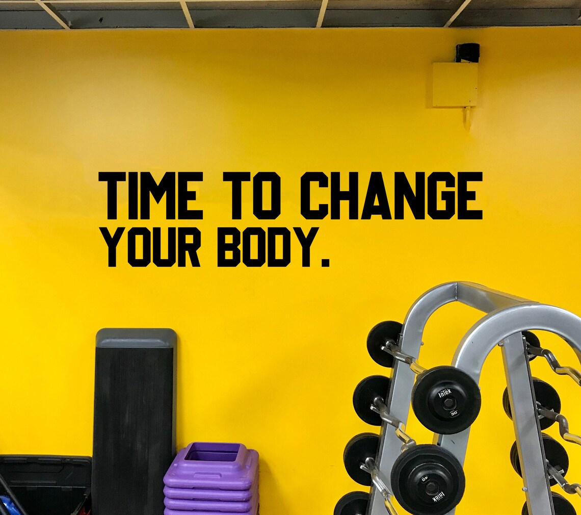 Gym Wall DecalGym Wall ArtFitness Wall QuotesCrossfit Wall | Etsy