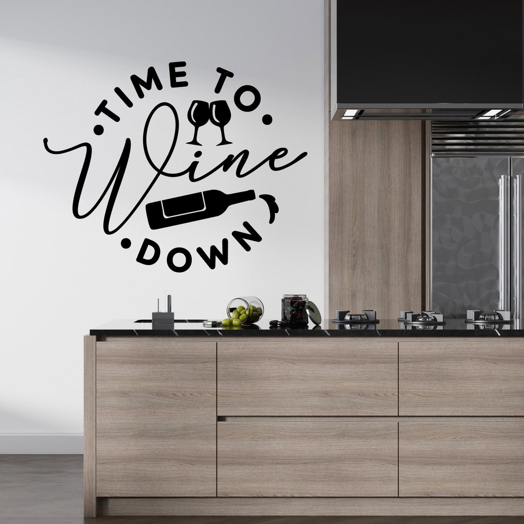 Wine Wall Decal, Drinks Lover Wall Sticker, Wine Quotes Wall Art,wine