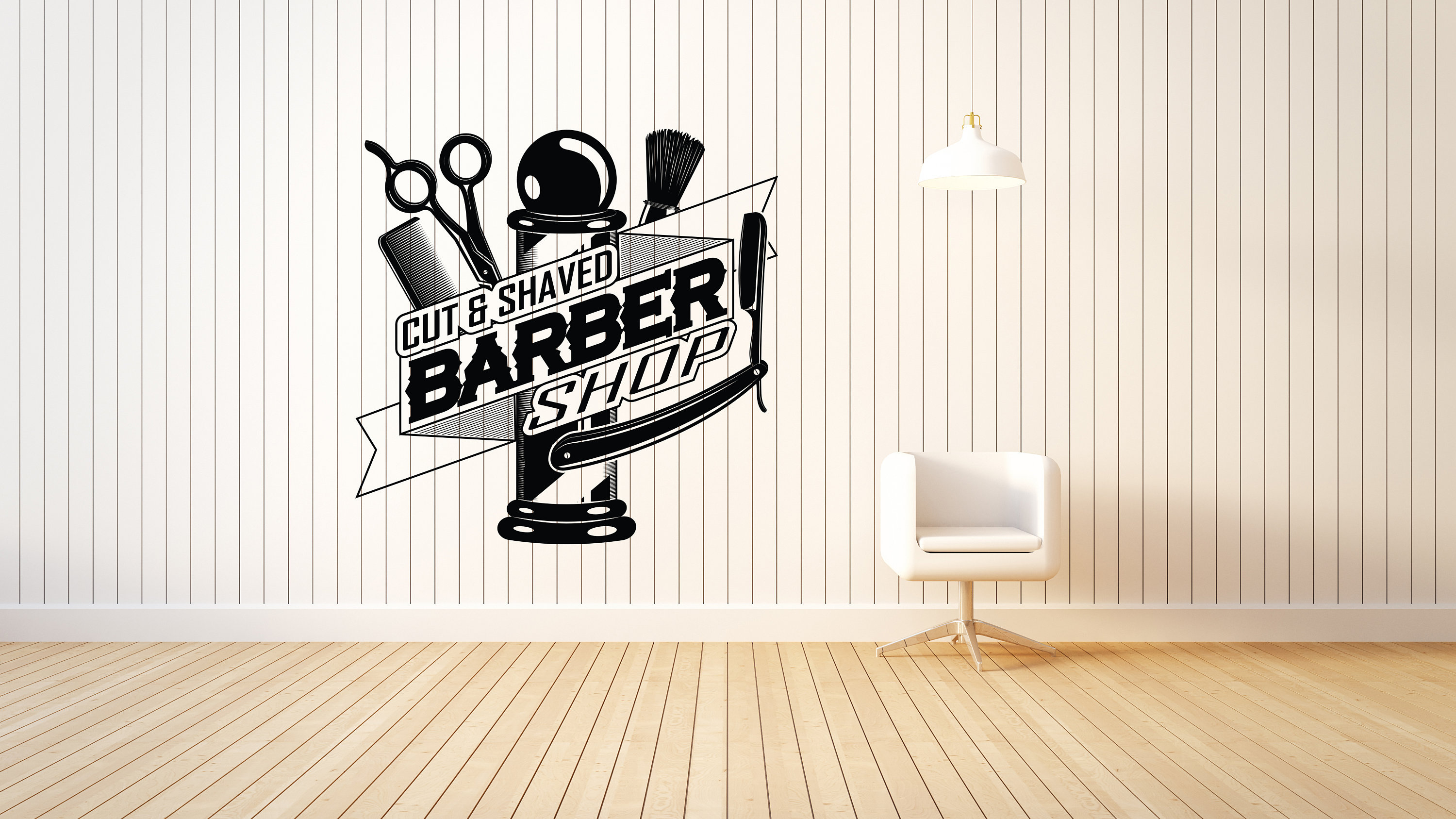 Home & Living Barber Wall Decal Barbershop Wall Art Haircut Wall Art