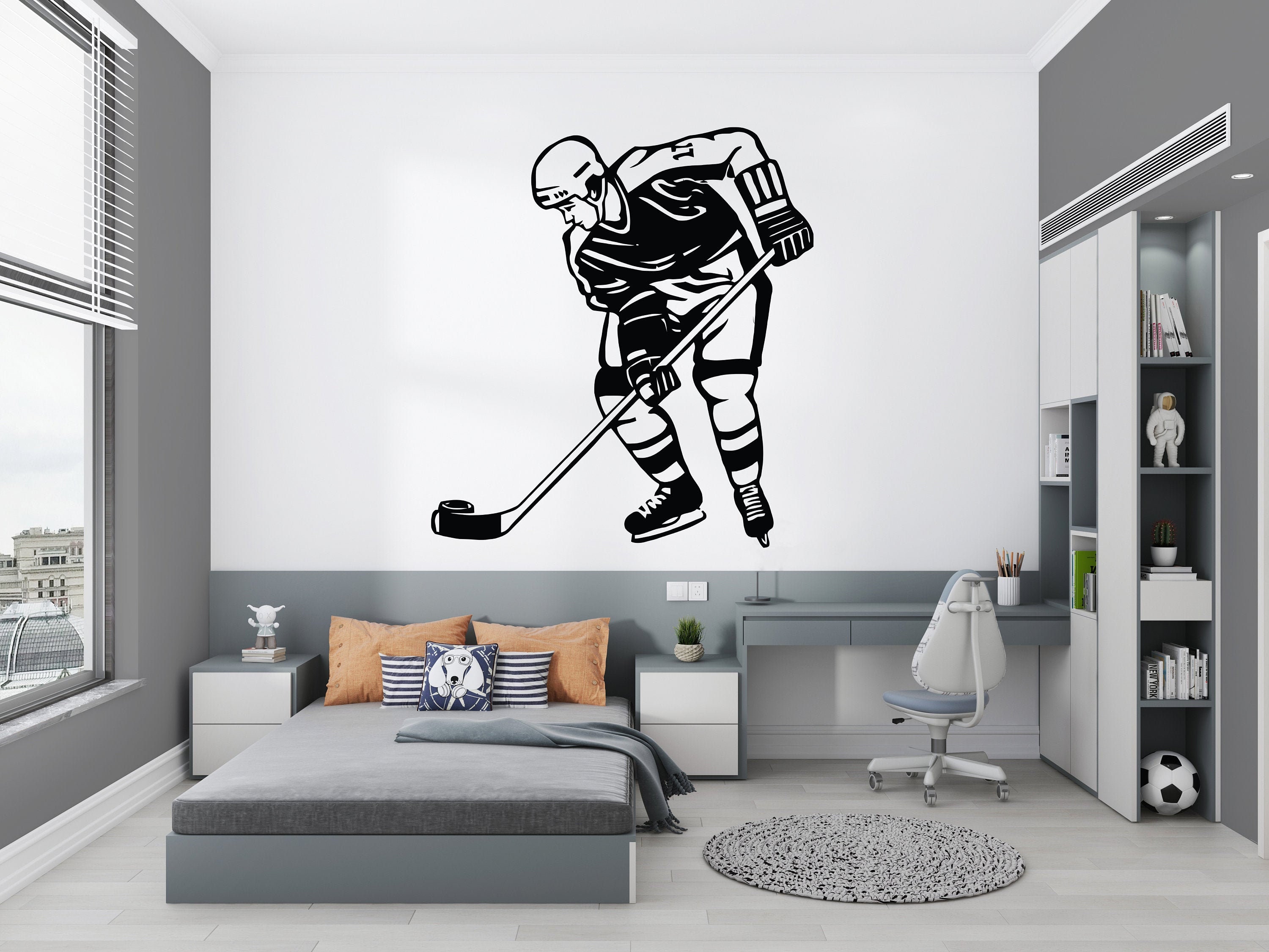 Hockey Wall Decalice Hockey Wall Arthockey Wall Etsy