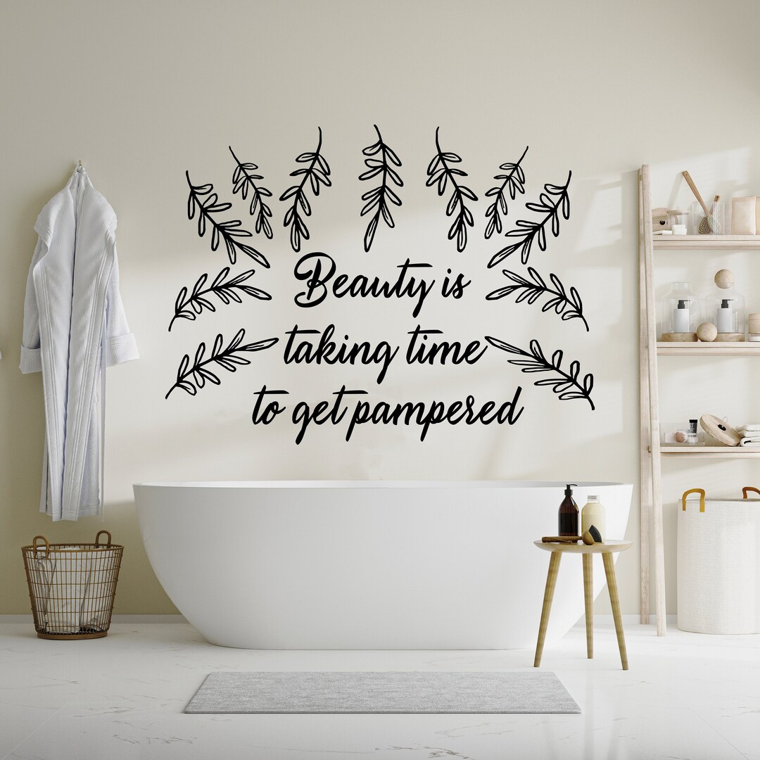 Spa Quotes Wall Decals Spa Therapy Beauty Decal Vinyl Sticker Etsy