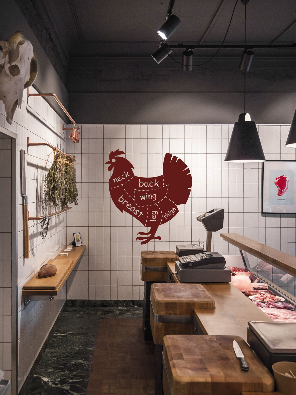 Beef Butchery Wall Art Butcher Shop Wall Decal - Large Beef Meat ...