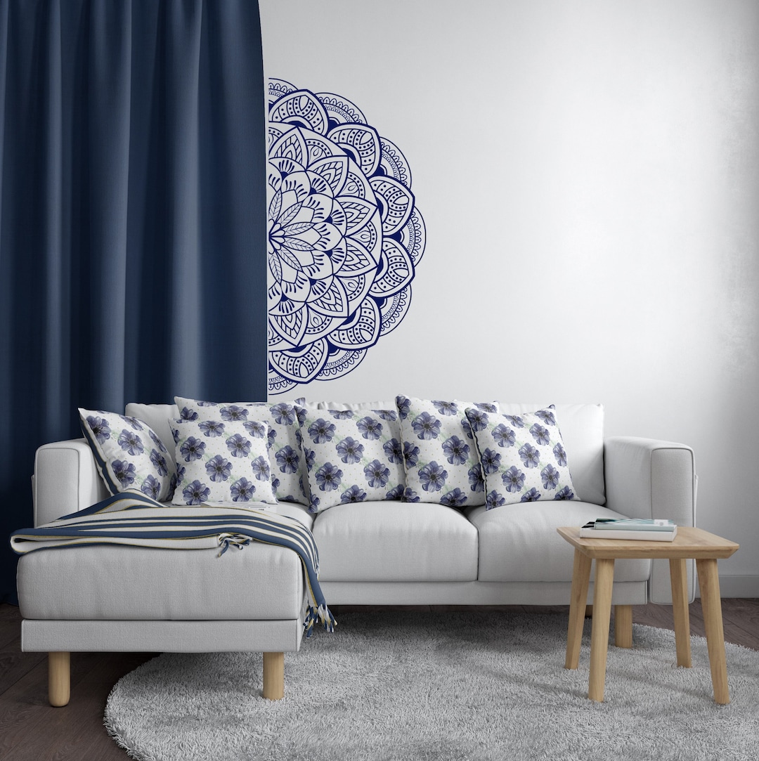 Mandala Wall Decal Half Mandala Wall Sticker Mandala Wall Art Home ...