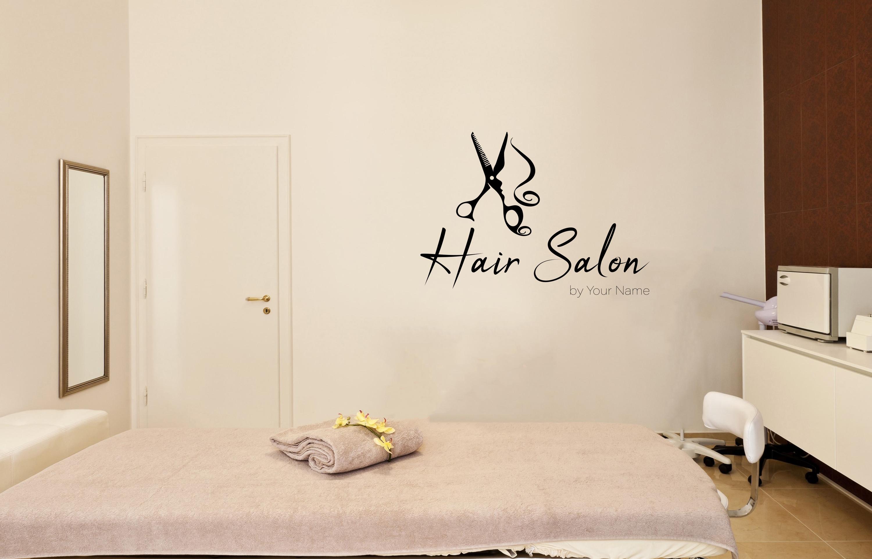 Hair Salon Wall Decal,costum Hair Studio Wall Decal,beauty Hair Studio ...